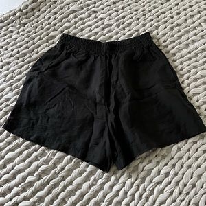 & Other Stories High Waisted Black Shorts